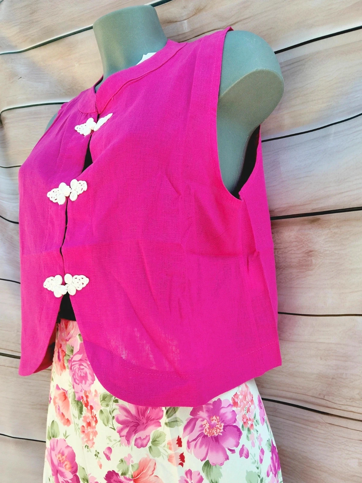 Fucsia Armonias-vest – Maat L (klein als een M)💜 – photo 6